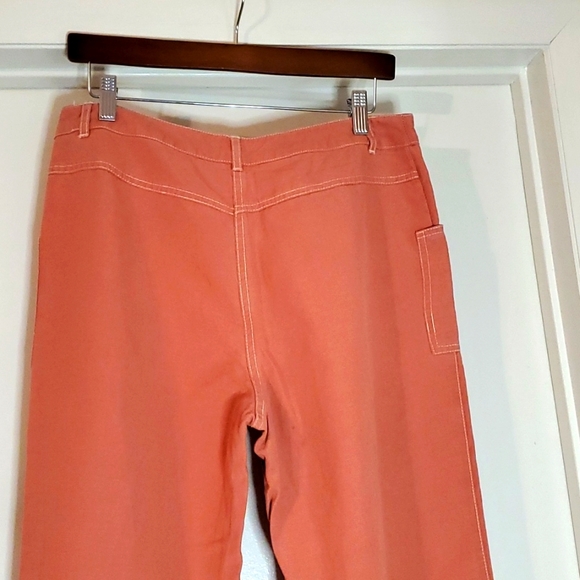 J.JILL Dusty Rose Pink Wide-Leg Linen Blend Pants - Sz 8 - Picture 4 of 7
